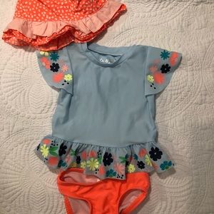 12M Cat & Jack 2 piece bathing suit